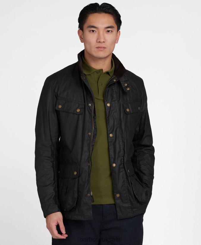 Lightweight Duke Waxed Cotton Jacket Barbour Men R08LB631 Clothing Sage