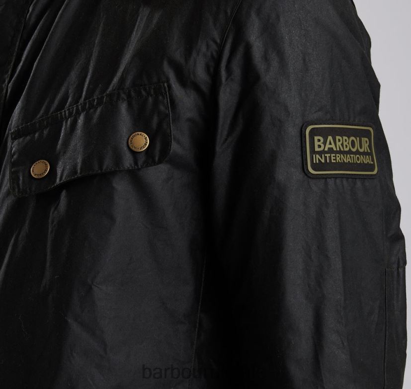 Lightweight Duke Waxed Cotton Jacket Barbour Men R08LB631 Clothing Sage