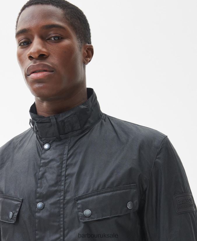 Lightweight Duke Waxed Cotton Jacket Barbour Men R08LB648 Clothing Sage