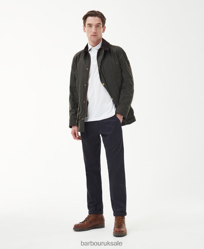 Limited Edition Union Jack Ashby Wax Jacket Barbour Men R08LB63 Clothing Olive