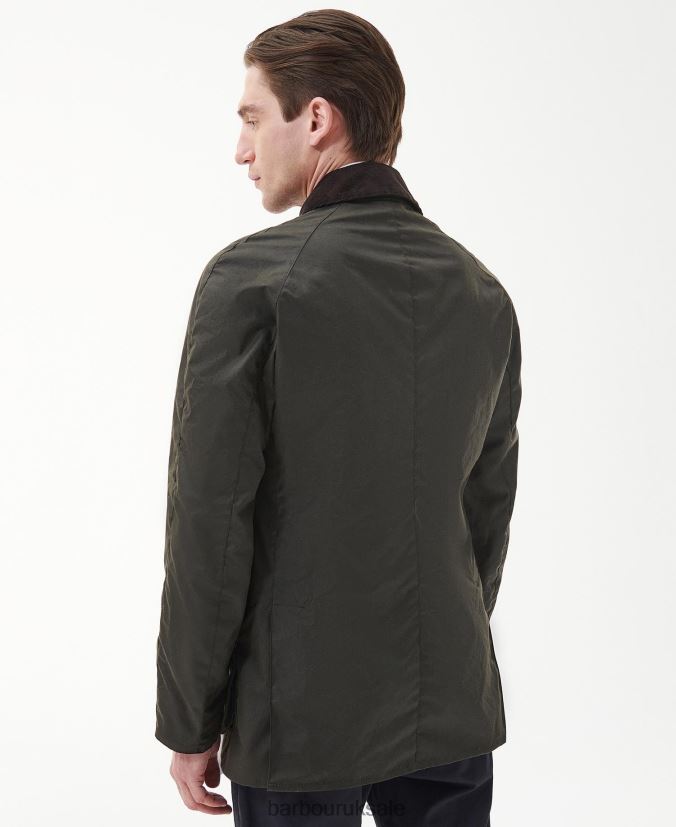 Limited Edition Union Jack Ashby Wax Jacket Barbour Men R08LB63 Clothing Olive