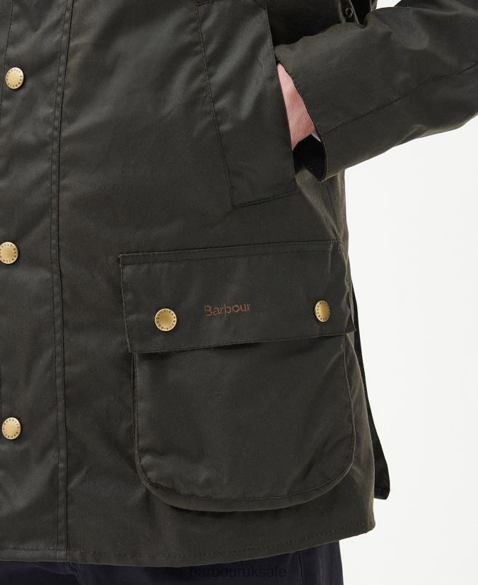 Limited Edition Union Jack Ashby Wax Jacket Barbour Men R08LB63 Clothing Olive