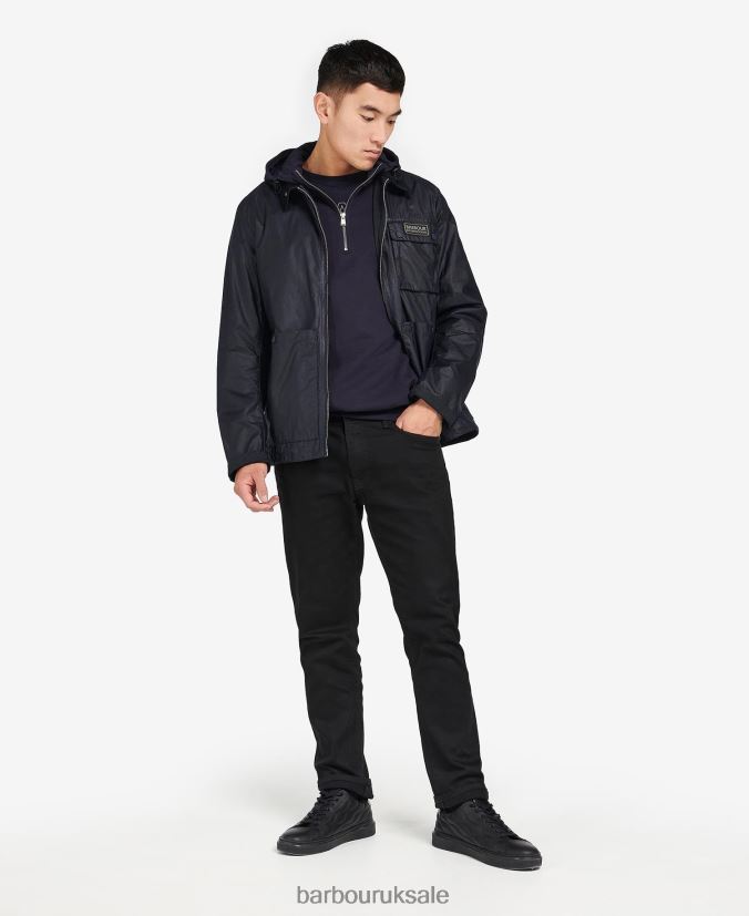 North Waxed Jacket Barbour Men R08LB650 Clothing Night Sky