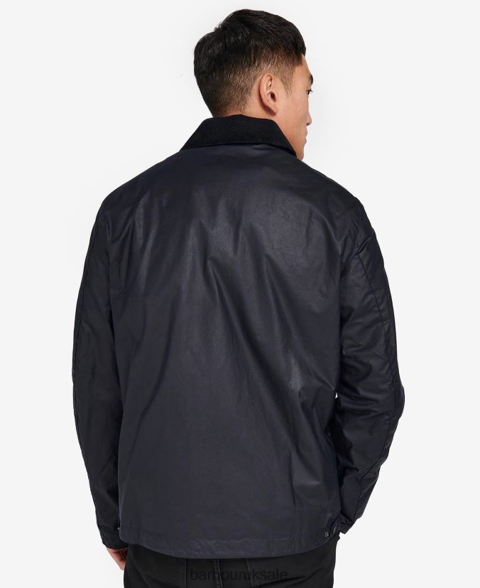 North Waxed Jacket Barbour Men R08LB650 Clothing Night Sky