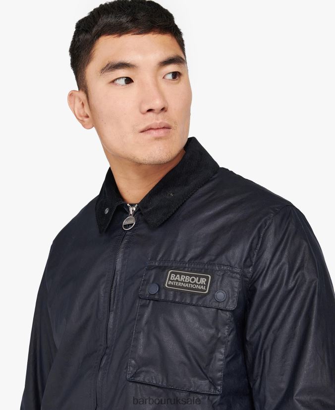 North Waxed Jacket Barbour Men R08LB650 Clothing Night Sky