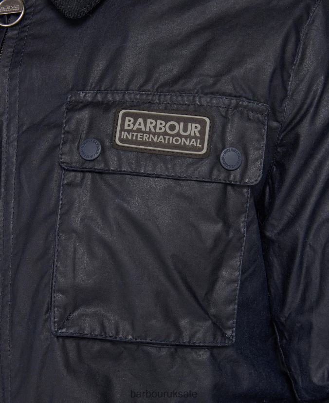 North Waxed Jacket Barbour Men R08LB650 Clothing Night Sky