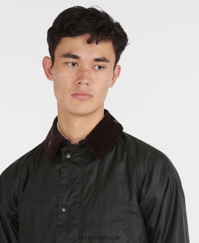 SL Bedale Waxed Cotton Jacket Barbour Men R08LB625 Clothing Black