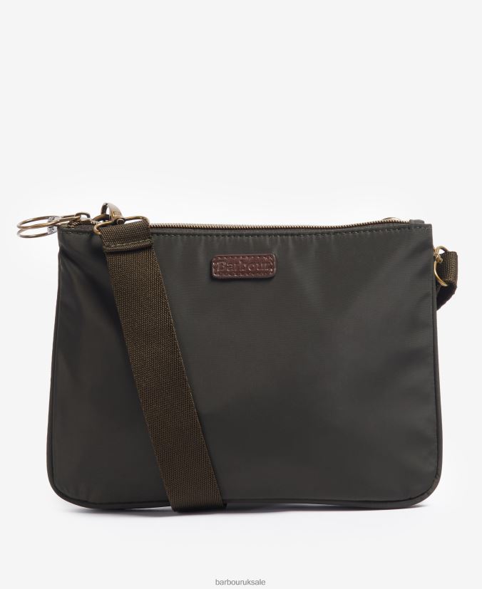 Ella Double Zip Crossbody Bag Barbour Women R08LB62400 Accessories Olive