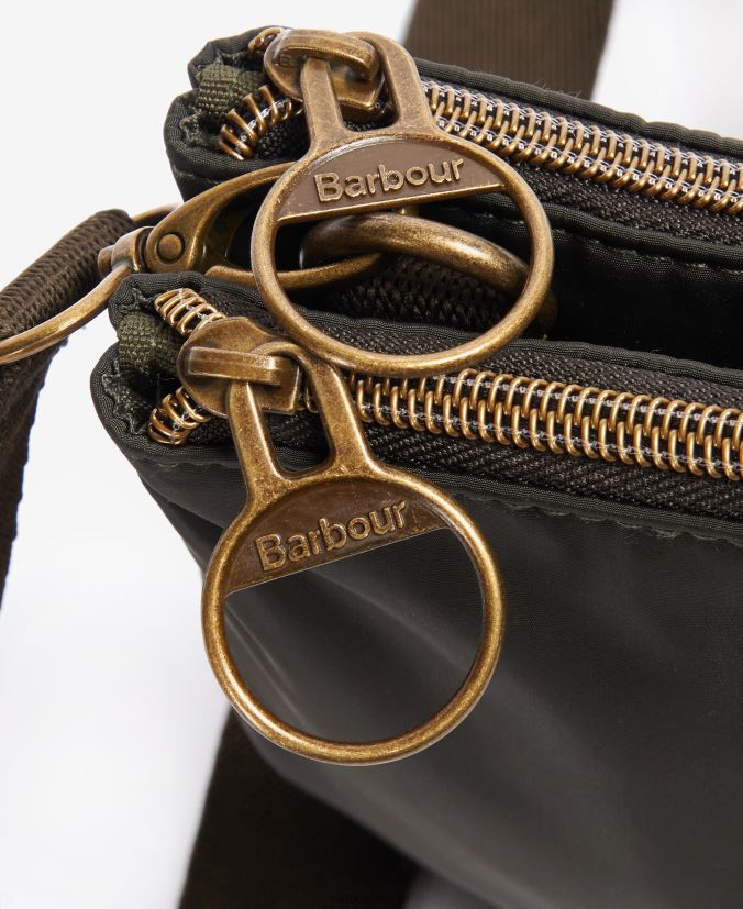 Ella Double Zip Crossbody Bag Barbour Women R08LB62400 Accessories Olive