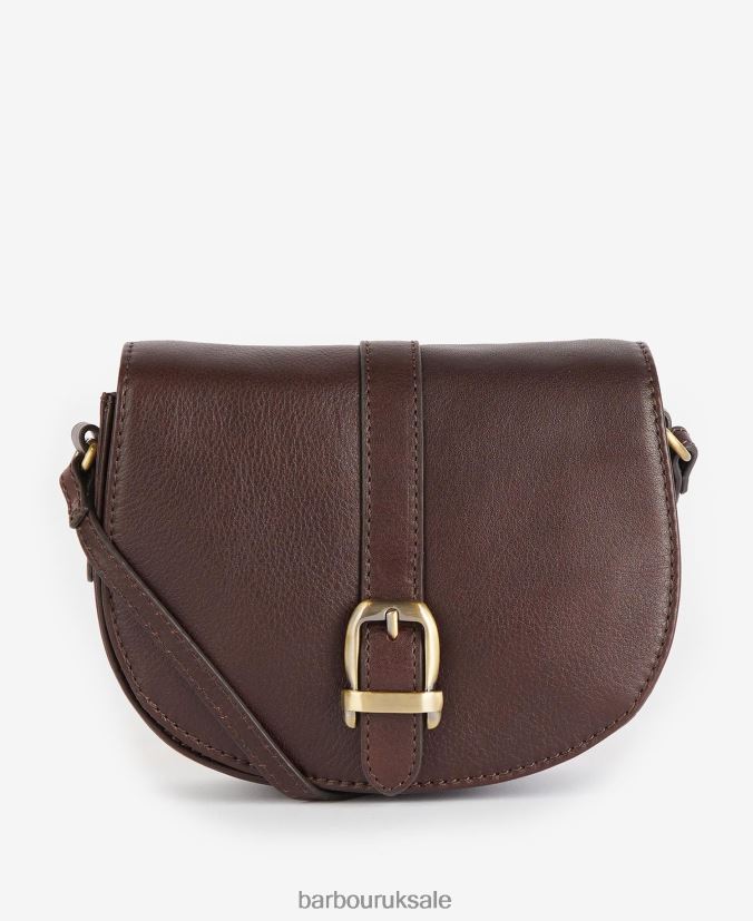 Laire Leather Saddle Bag Barbour Women R08LB62405 Accessories Dark Brown