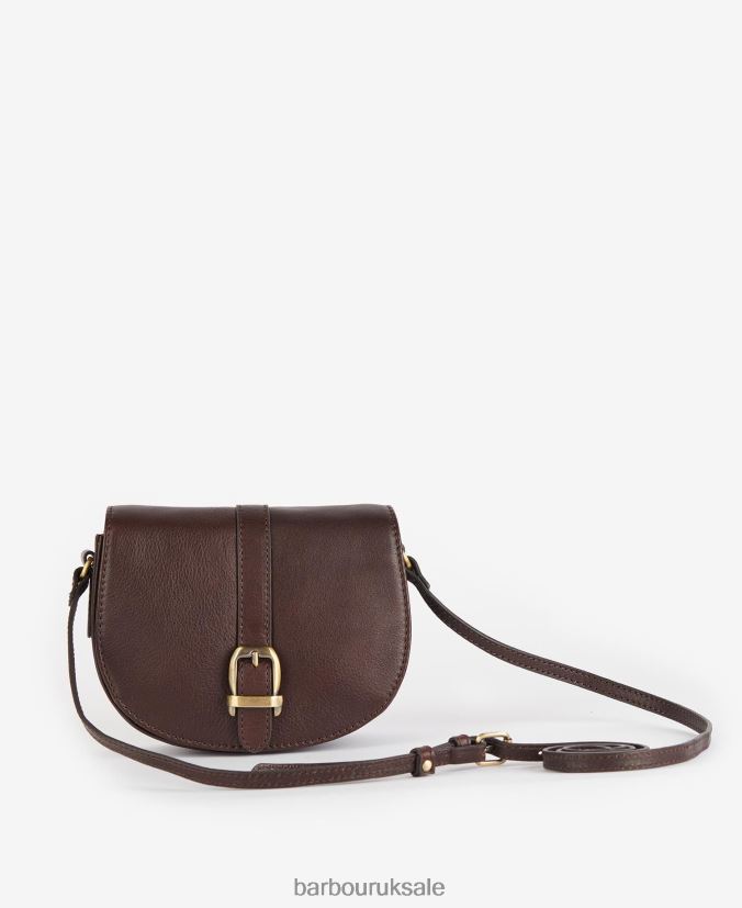 Laire Leather Saddle Bag Barbour Women R08LB62405 Accessories Dark Brown