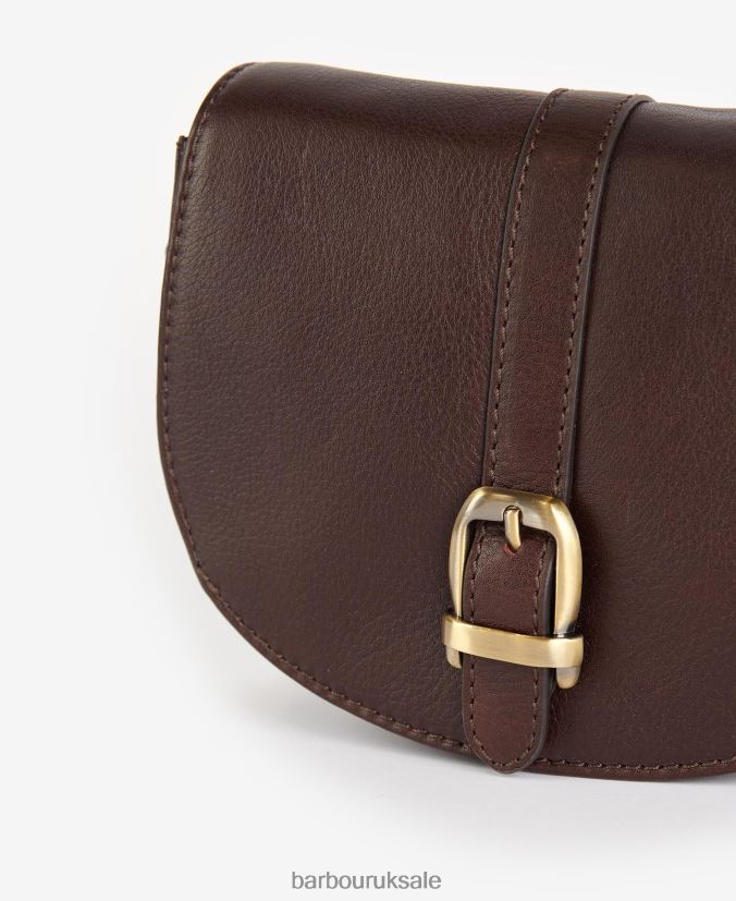 Laire Leather Saddle Bag Barbour Women R08LB62405 Accessories Dark Brown