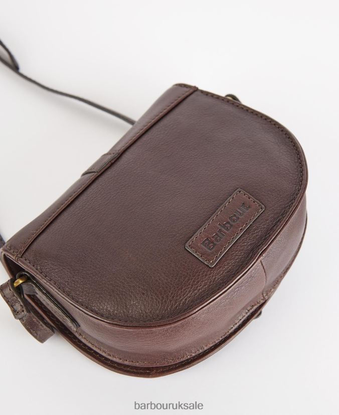 Laire Leather Saddle Bag Barbour Women R08LB62405 Accessories Dark Brown