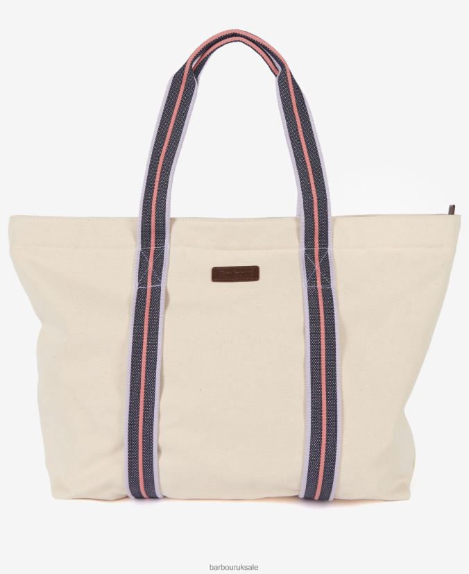 Madison Beach Tote Barbour Women R08LB62386 Accessories Ecru