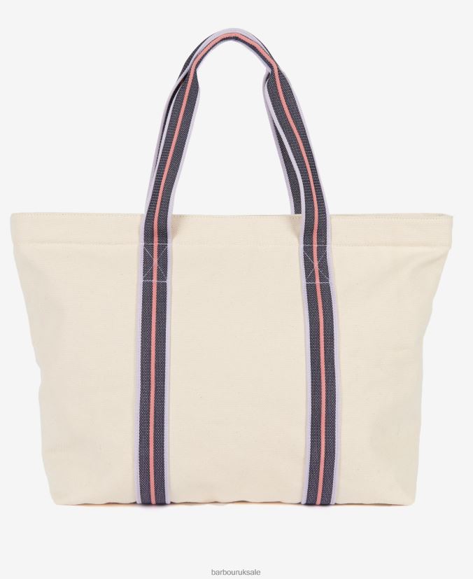 Madison Beach Tote Barbour Women R08LB62386 Accessories Ecru
