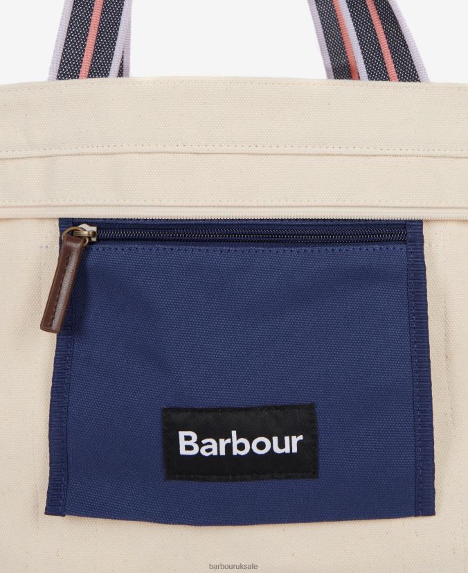 Madison Beach Tote Barbour Women R08LB62386 Accessories Ecru