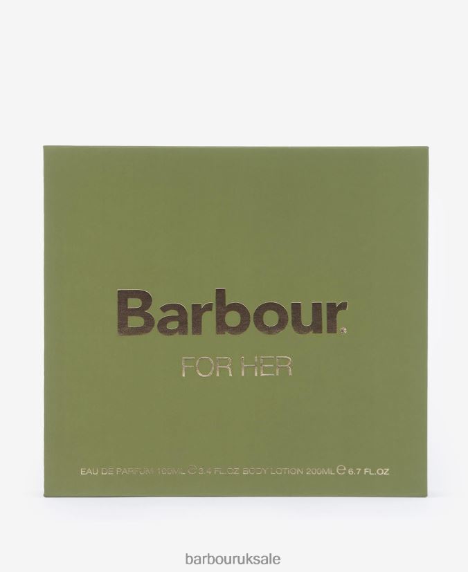 For Her Perfume Holiday Duo Gift Set Barbour Women R08LB62414 Accessories Classic Green