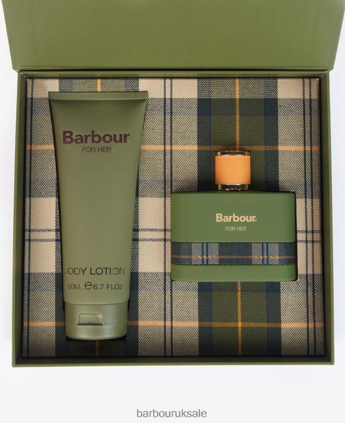 For Her Perfume Holiday Duo Gift Set Barbour Women R08LB62414 Accessories Classic Green