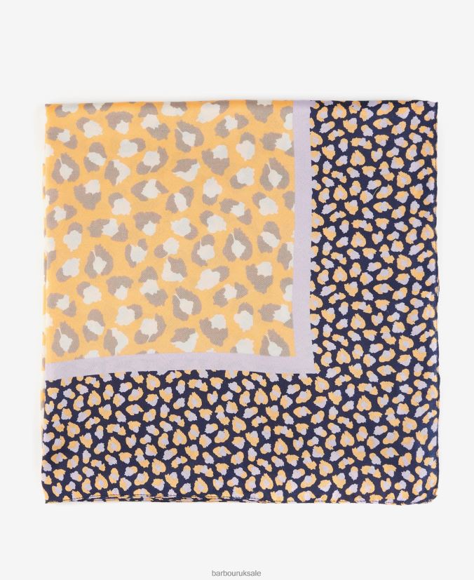 Animal Print Scarf Barbour Women R08LB62455 Accessories Papaya