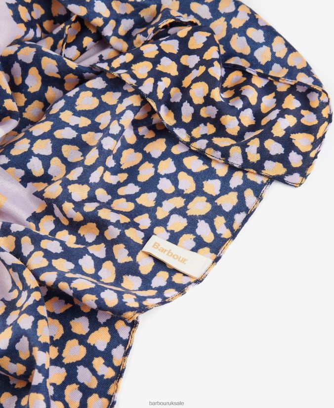 Animal Print Scarf Barbour Women R08LB62455 Accessories Papaya
