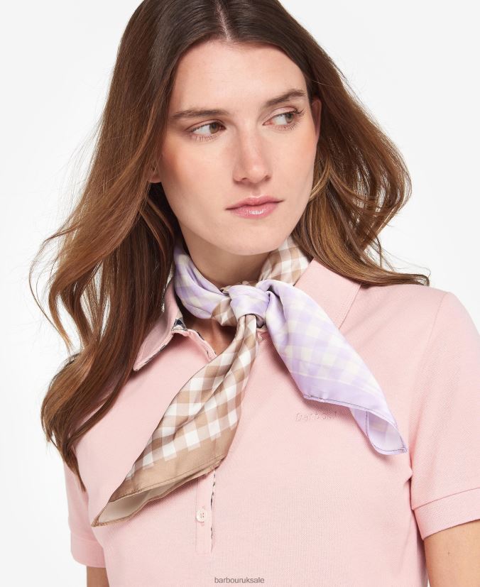 Darla Gingham Square Scarf Barbour Women R08LB62454 Accessories Navy/Iris