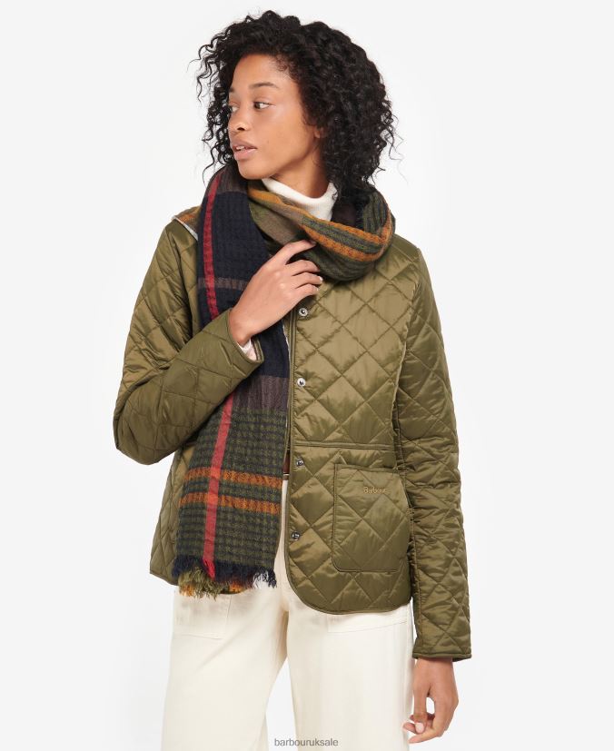 Faith Tartan Wrap Barbour Women R08LB62450 Accessories Trench/Navy