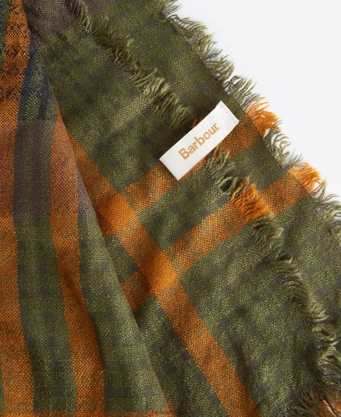 Faith Tartan Wrap Barbour Women R08LB62450 Accessories Trench/Navy