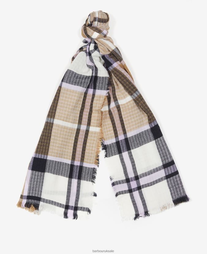 Faith Tartan Wrap Barbour Women R08LB62457 Accessories Trench/Navy