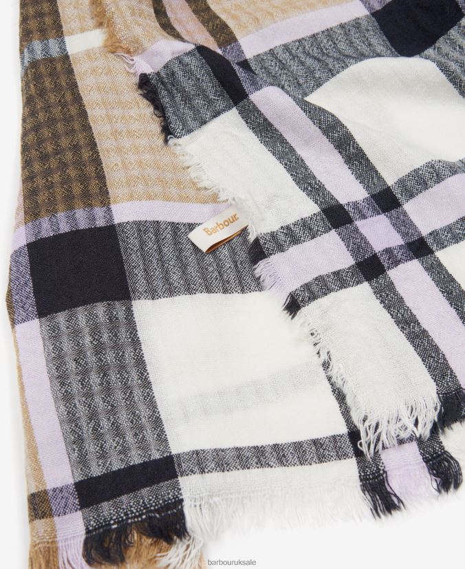 Faith Tartan Wrap Barbour Women R08LB62457 Accessories Trench/Navy