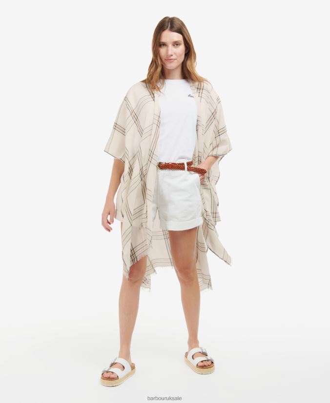 Jade Checked Scarf Barbour Women R08LB62445 Accessories Whisper White