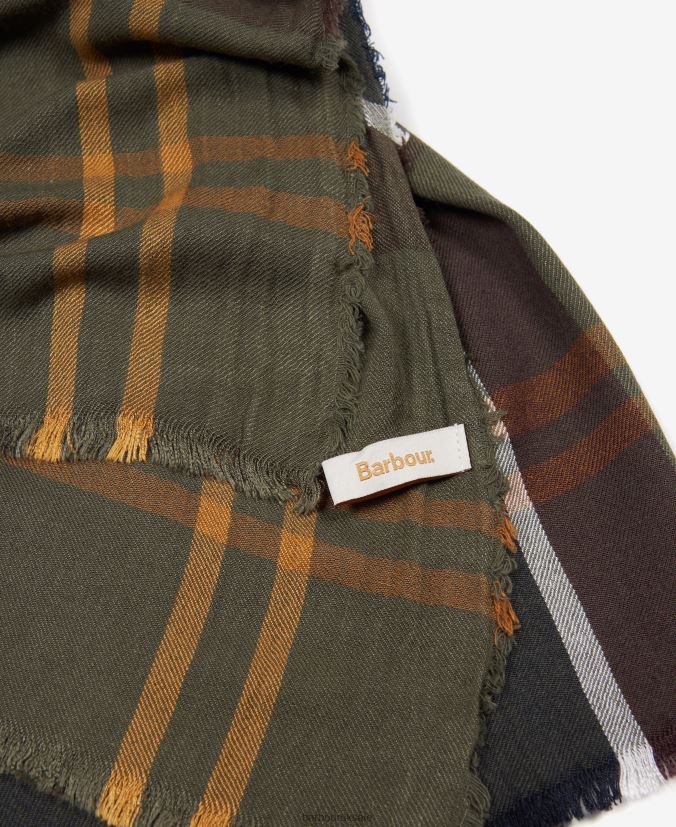 Lucinda Tartan Scarf Barbour Women R08LB62447 Accessories Iris/Navy