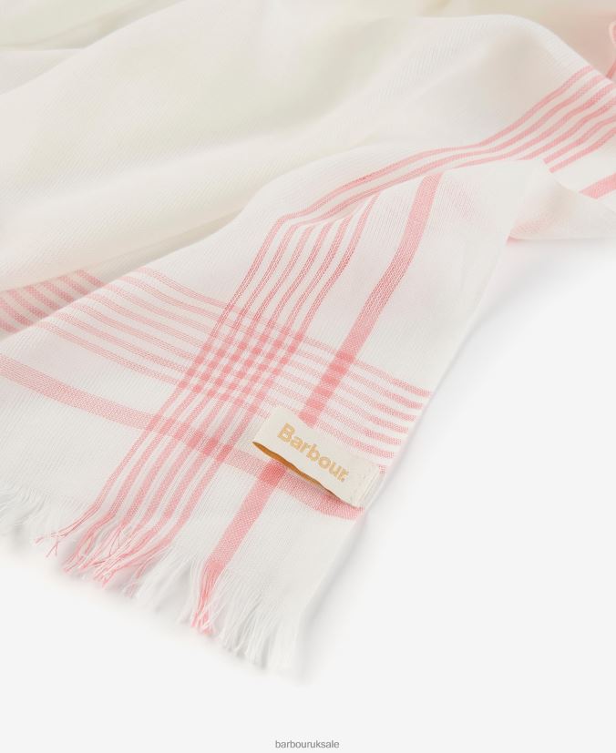 Madison Sarong Barbour Women R08LB62461 Accessories Whisper White/Ink