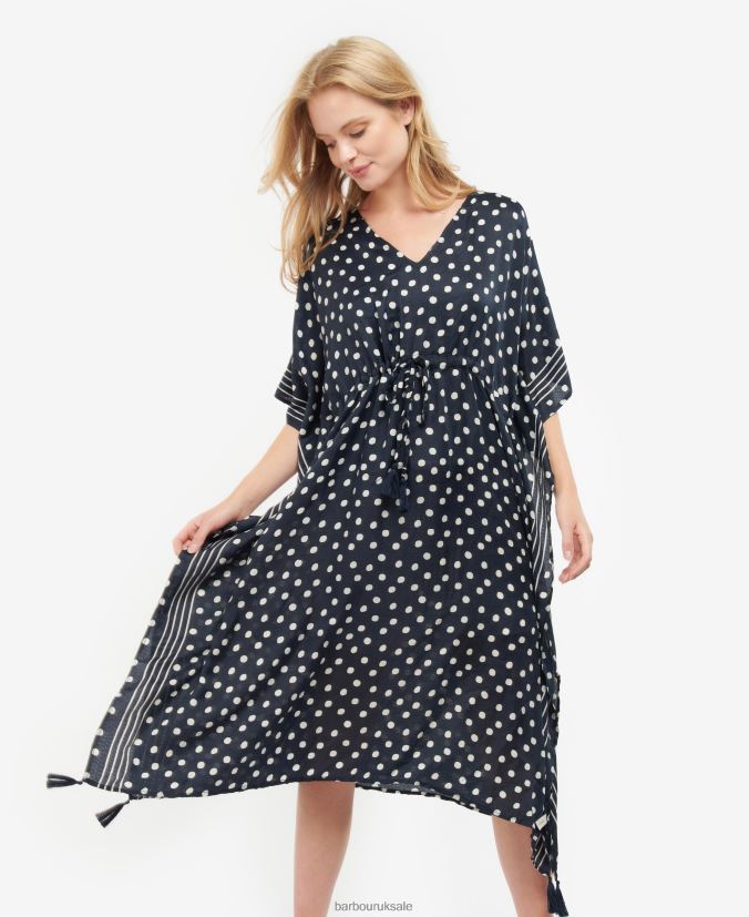Polka Dot Beach Kaftan Barbour Women R08LB62460 Accessories Classic Navy