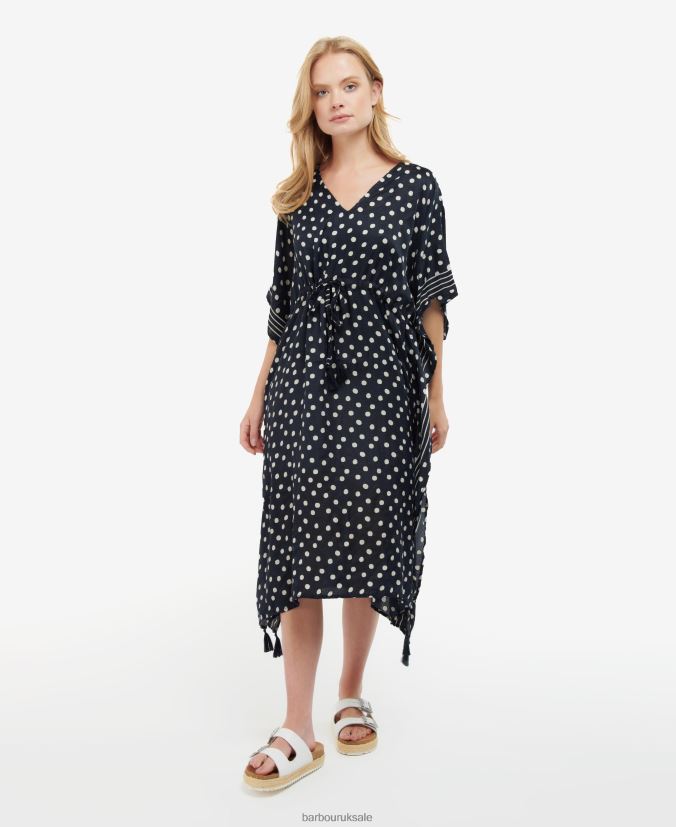 Polka Dot Beach Kaftan Barbour Women R08LB62460 Accessories Classic Navy