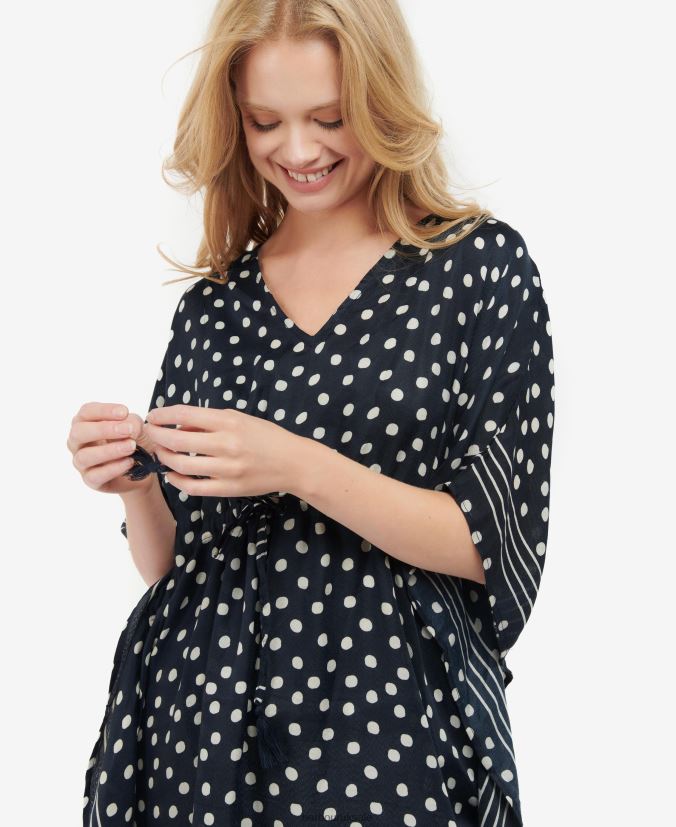Polka Dot Beach Kaftan Barbour Women R08LB62460 Accessories Classic Navy