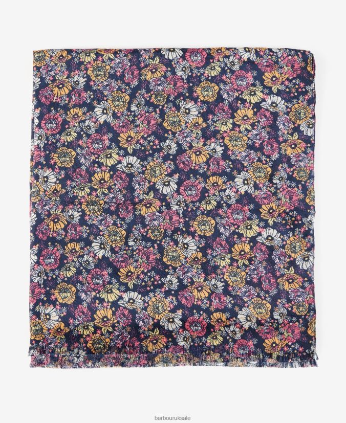 Retro Floral Print Scarf Barbour Women R08LB62448 Accessories Classic Multi