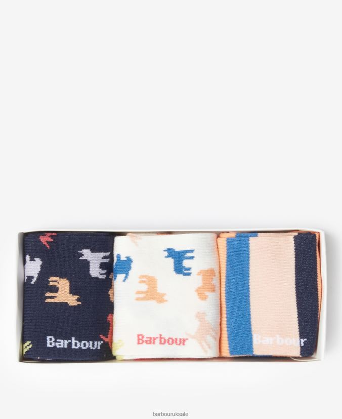 Dog Multi Socks Gift Set Barbour Women R08LB62464 Accessories Dog Multi