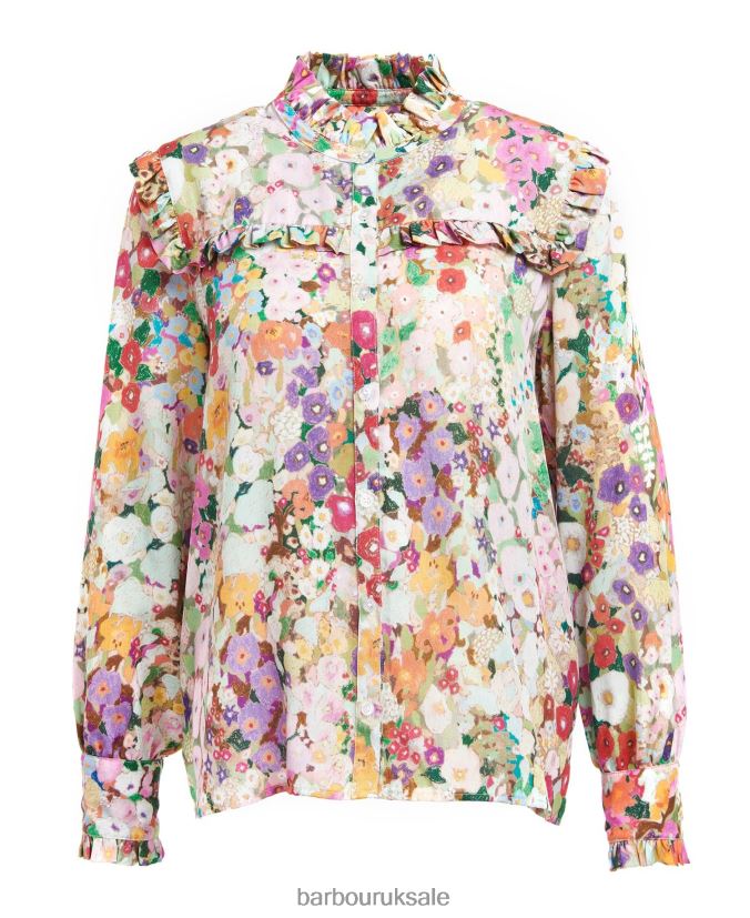 Balcome Shirt Barbour x House of Hackney Women R08LB61635 Clothing Hollyhocks Spring