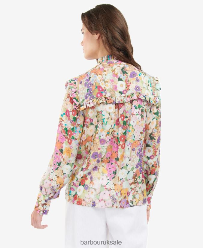 Balcome Shirt Barbour x House of Hackney Women R08LB61635 Clothing Hollyhocks Spring