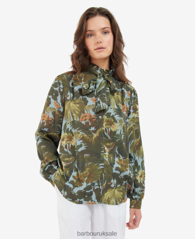 Bohemia Shirt Barbour x House of Hackney Women R08LB61640 Clothing Limerence/Sky
