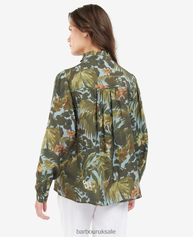 Bohemia Shirt Barbour x House of Hackney Women R08LB61640 Clothing Limerence/Sky