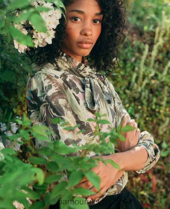 Bohemia Shirt Barbour x House of Hackney Women R08LB61640 Clothing Limerence/Sky