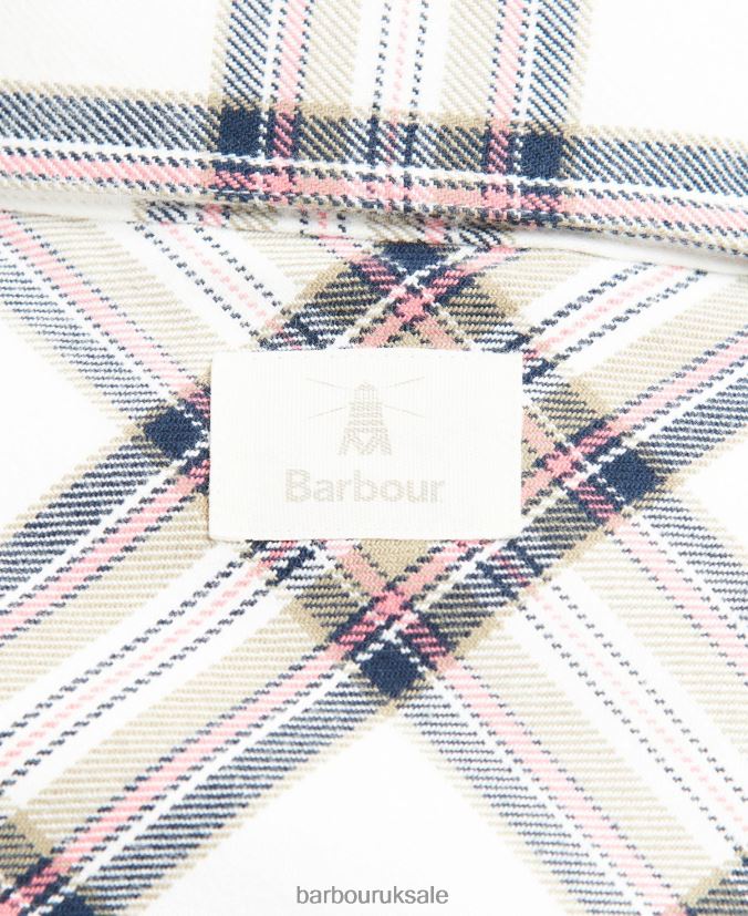 Coraline Overshirt Barbour Women R08LB61601 Clothing Cloud/Navy