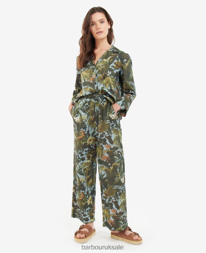 Lauriston Shirt Co-ord Barbour x House of Hackney Women R08LB61605 Clothing Limerence/Sky
