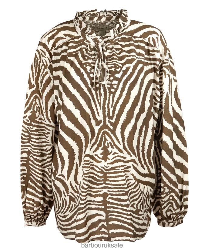 Martello Shirt Barbour x House of Hackney Women R08LB61615 Clothing Equus Cocoa