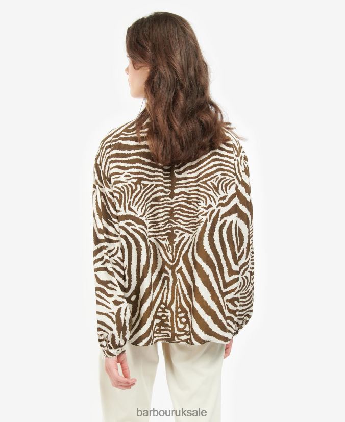 Martello Shirt Barbour x House of Hackney Women R08LB61615 Clothing Equus Cocoa