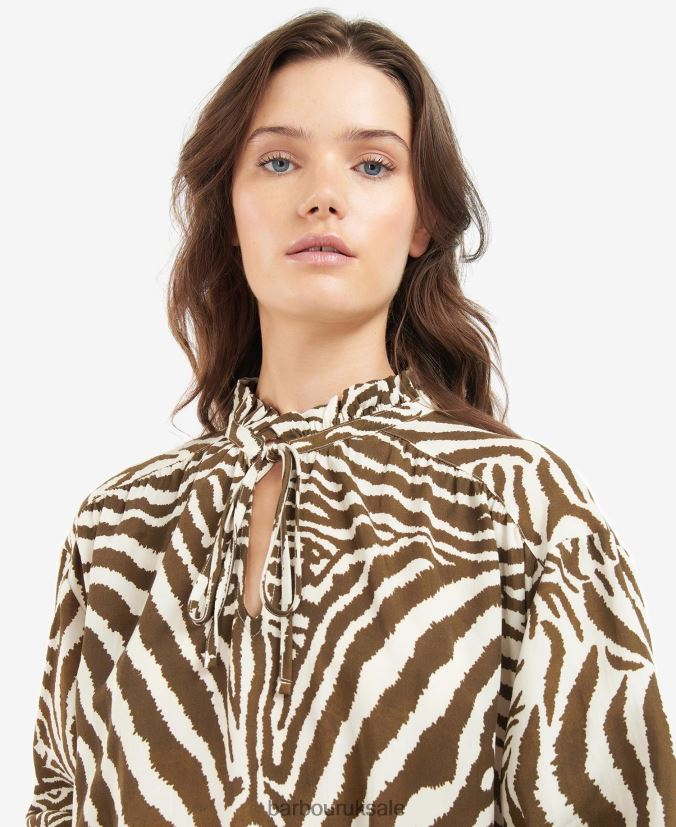 Martello Shirt Barbour x House of Hackney Women R08LB61615 Clothing Equus Cocoa
