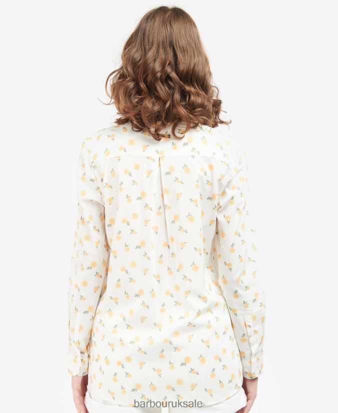 Safari Shirt Barbour Women R08LB61608 Clothing Cloud/Multi Dog Print
