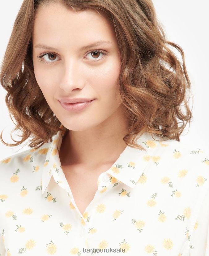 Safari Shirt Barbour Women R08LB61608 Clothing Cloud/Multi Dog Print