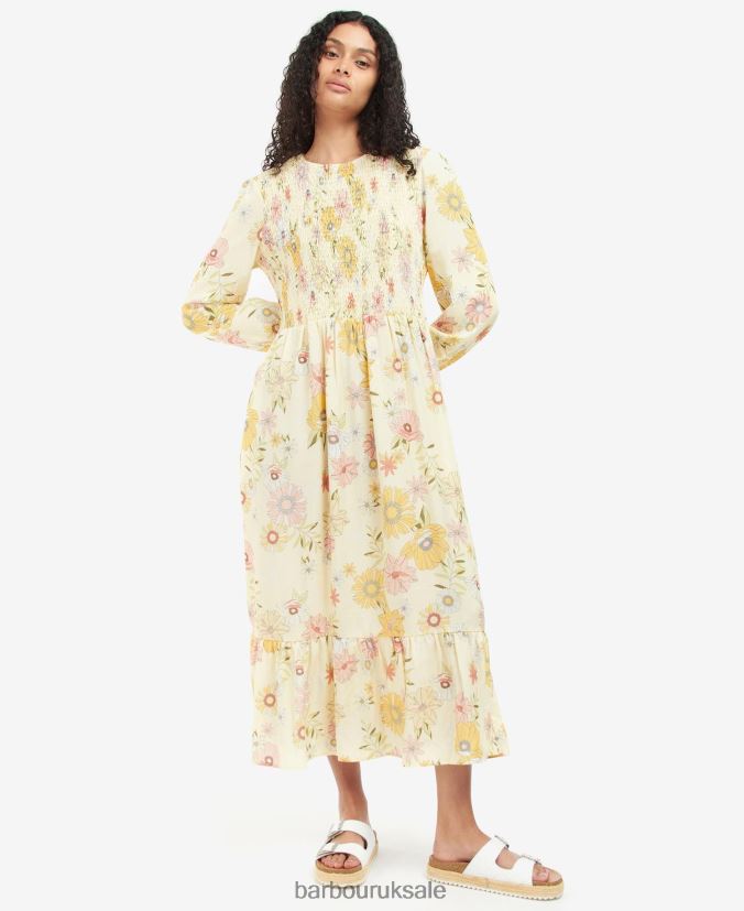 Coraline Dress Barbour Women R08LB61840 Clothing Multi Light Sunflower